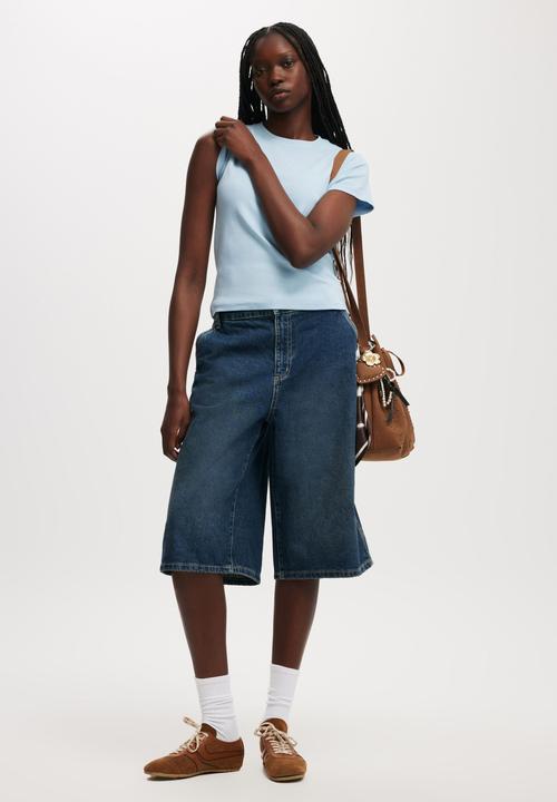 Cotton On - 90s baby tee - serene blue