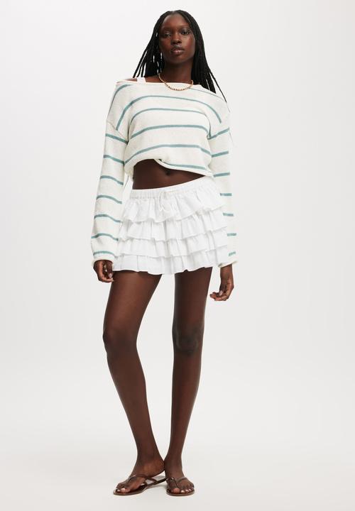 Cotton On - Summer Pullover - Cloudy Jade Stripe