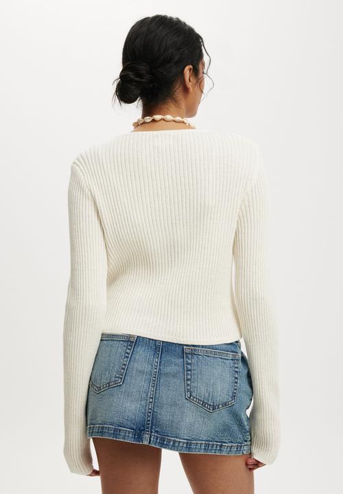 Cotton On - Eleanor Button Cardi - Porcelain