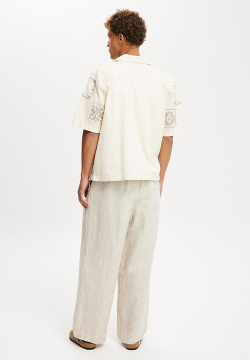Cotton On - Super Baggy Linen Pant - Oatmeal