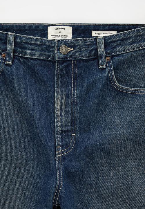 Cotton On - Baggy Denim Short - Barker Blue