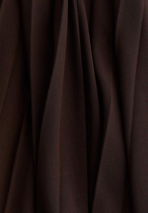H&M - Pleated mesh skirt - dark brown