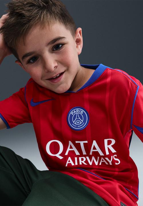 Nike - Paris Saint Germainyouth Nike Dri-Fit Stadium Jersey - Global Red/Sport Red/Hyper Royal