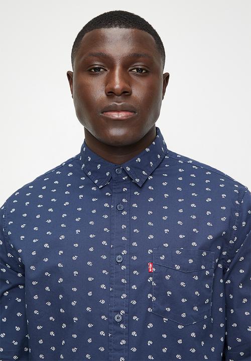 Levi’s® - Classic 1 Pkt Standard - Lex Geo Ditsy Floral Zodiac Blue Stretch Poplin