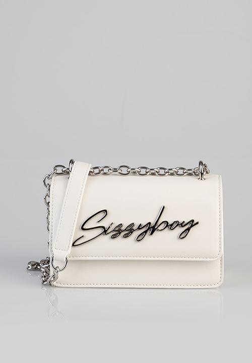 SISSY BOY - Slay fest structured crossbody - white