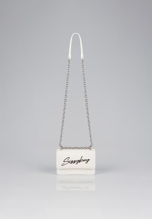 SISSY BOY - Slay fest structured crossbody - white