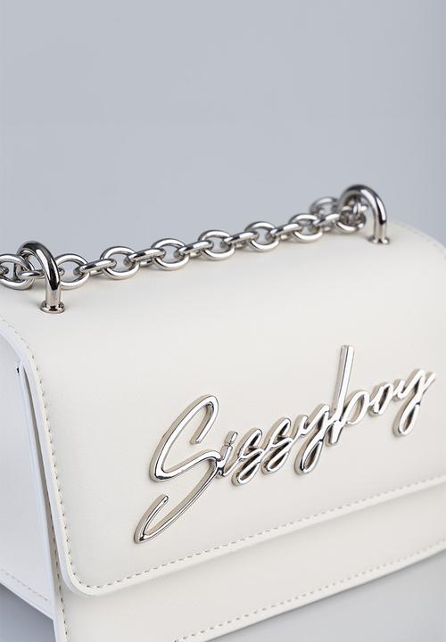 SISSY BOY - Slay fest structured crossbody - white