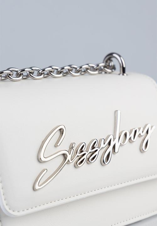 SISSY BOY - Slay fest structured crossbody - white