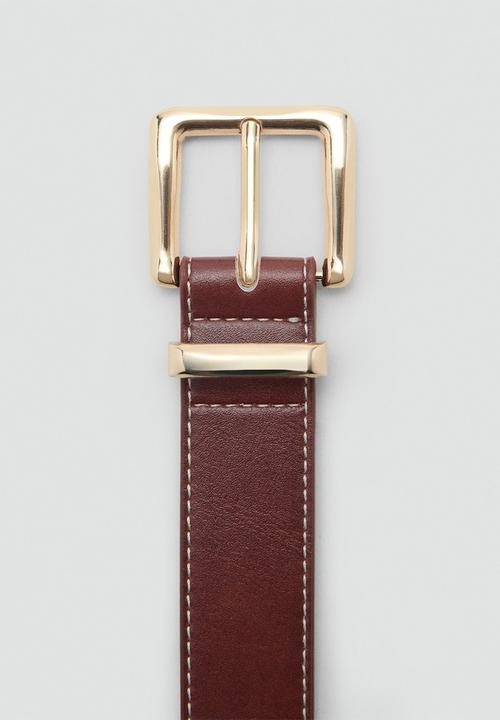 MANGO - Belt valeta - dark brown