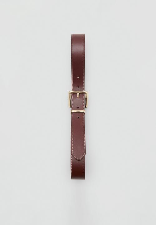 MANGO - Belt valeta - dark brown