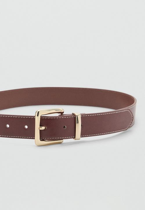 MANGO - Belt valeta - dark brown