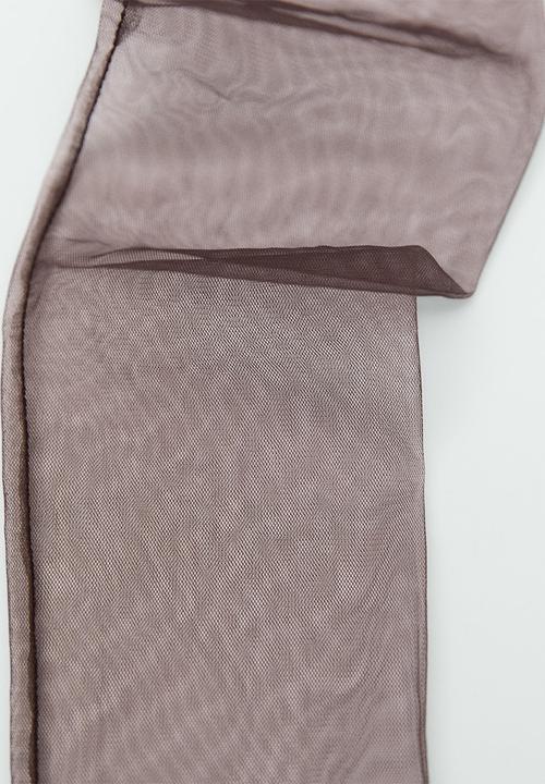 MANGO - Gloves tule - brown