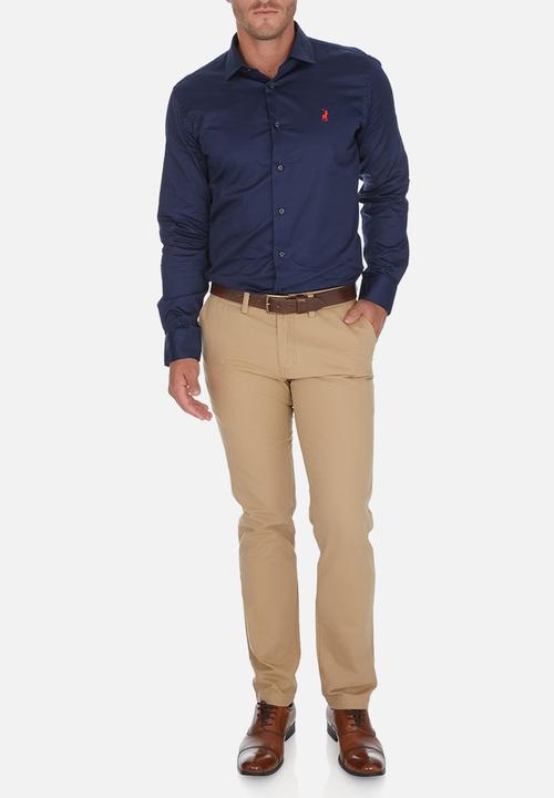 POLO - Custom fit Greig shirt - navy