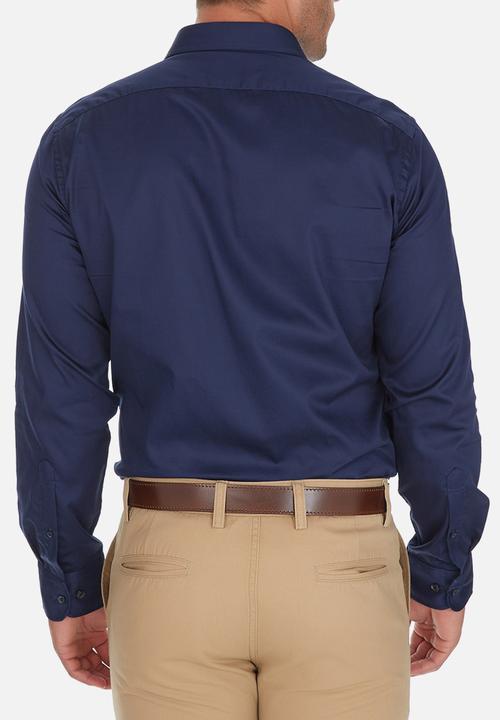 POLO - Custom fit Greig shirt - navy