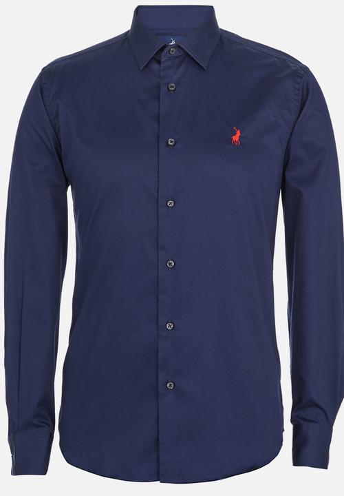 POLO - Custom fit Greig shirt - navy