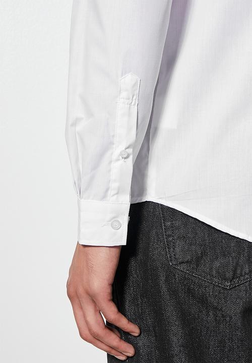 Superbalist - Easy care slim fit shirt - white