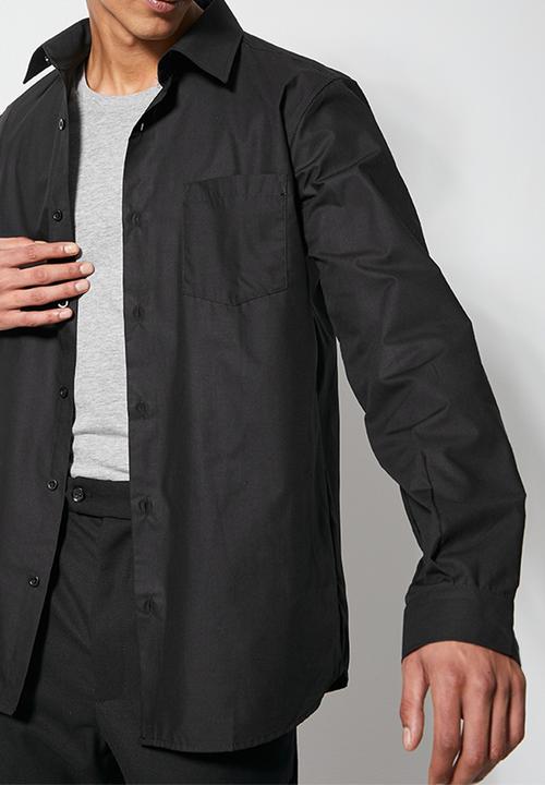 Superbalist - Easy care regular fit shirt - black