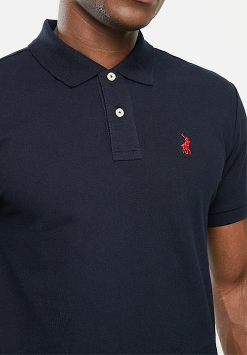 POLO - Mens stretch pique short sleeve golfer - navy