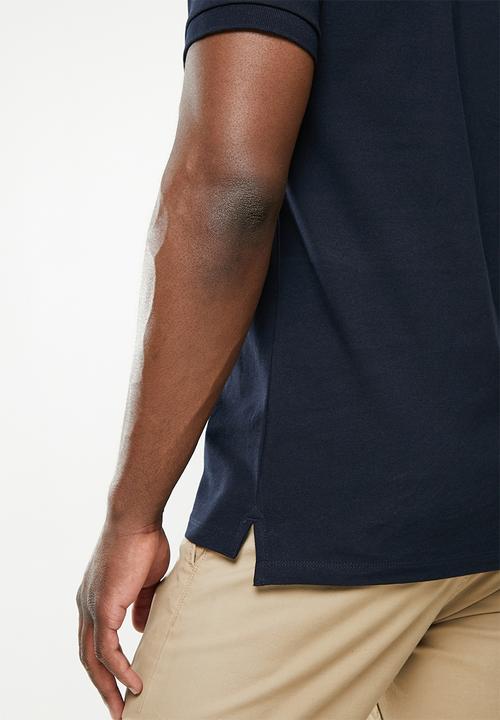 POLO - Mens stretch pique short sleeve golfer - navy