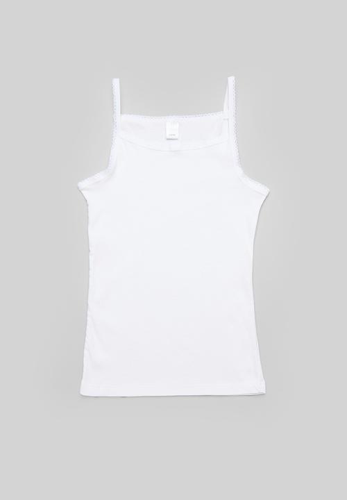 Pop Candy - 2 Pack strappy vest - white