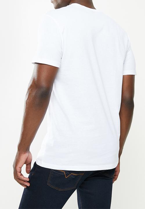 POLO - Mens v-neck T-shirt - white