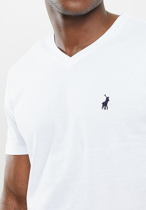 POLO - Mens v-neck T-shirt - white