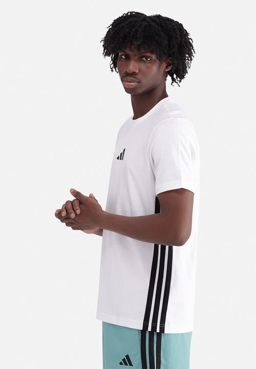 adidas Performance - Essentials 3-Stripes Single Jersey T-Shirt - White