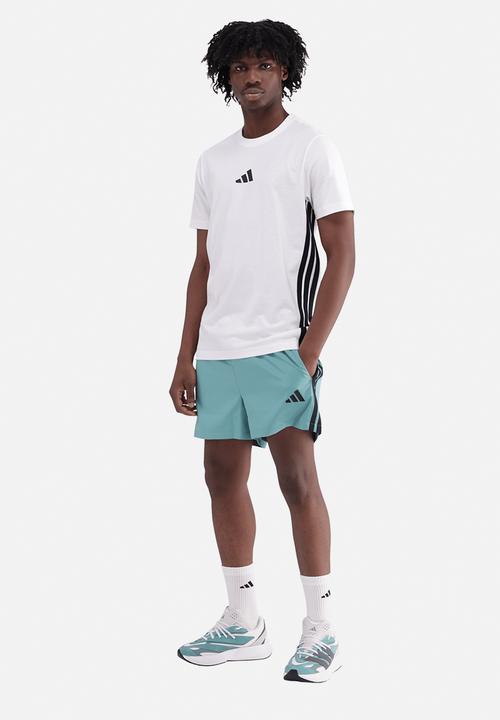 adidas Performance - Essentials 3-Stripes Single Jersey T-Shirt - White