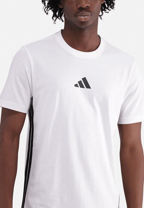 adidas Performance - Essentials 3-Stripes Single Jersey T-Shirt - White