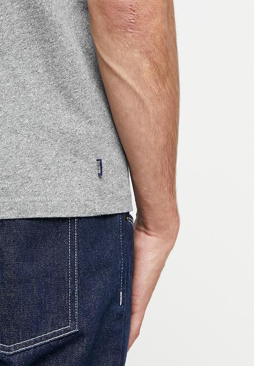 Superdry. - Vintage logo emb tee - grey