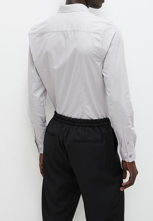 Superbalist - Easy care slim fit shirt light - grey