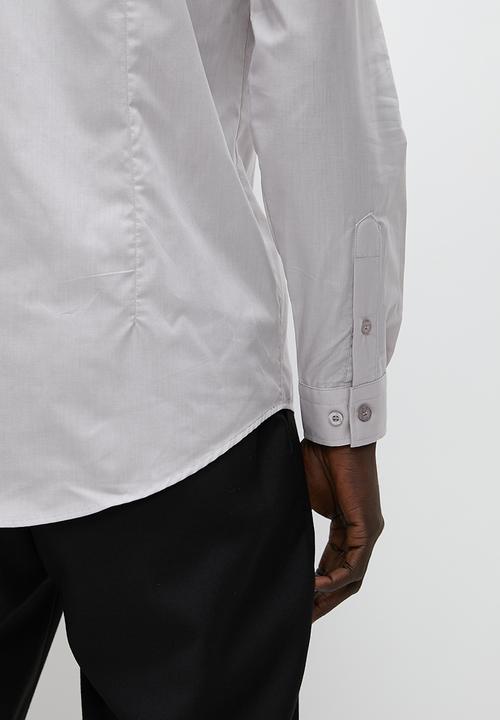 Superbalist - Easy care slim fit shirt light - grey