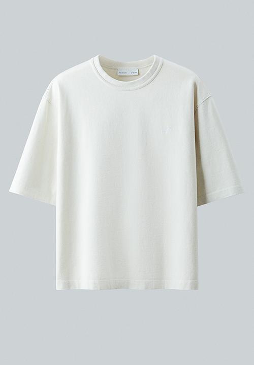 H&M - H&M Atelier: Boxy-style cotton T-shirt - cream
