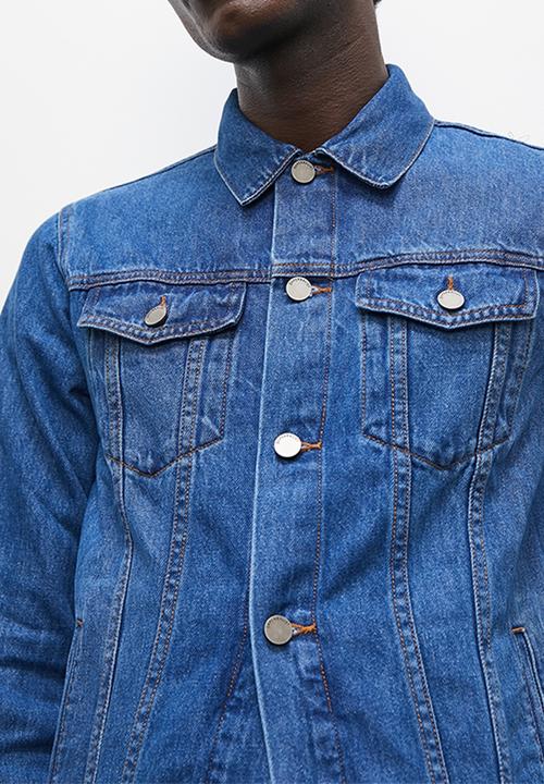 Superbalist - Basic denim trucker jacket - mid wash blue