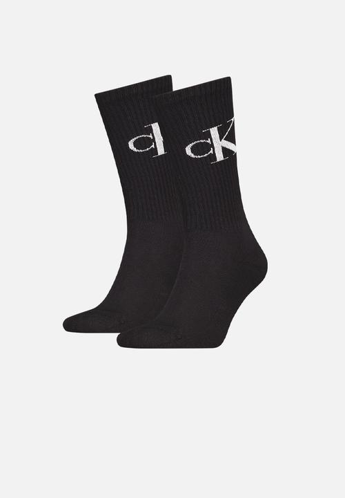 Calvin Klein - Ckj Men Sock 2P Monogram - Black