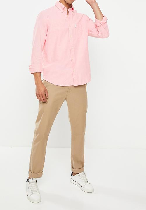Ben Sherman - Cotton oxford shirt - lt pink