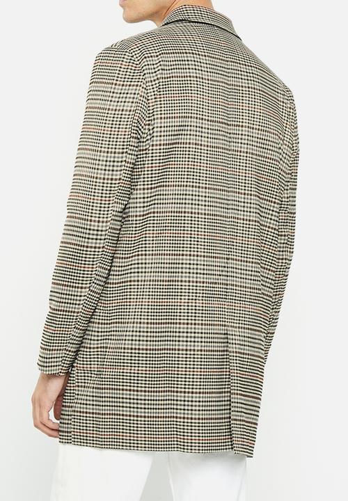 Brave Soul - Robertsv3 jacket - brown/cream check