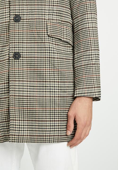 Brave Soul - Robertsv3 jacket - brown/cream check