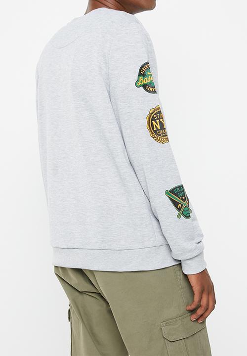 Brave Soul - Rochester sweatshirt - light grey marl
