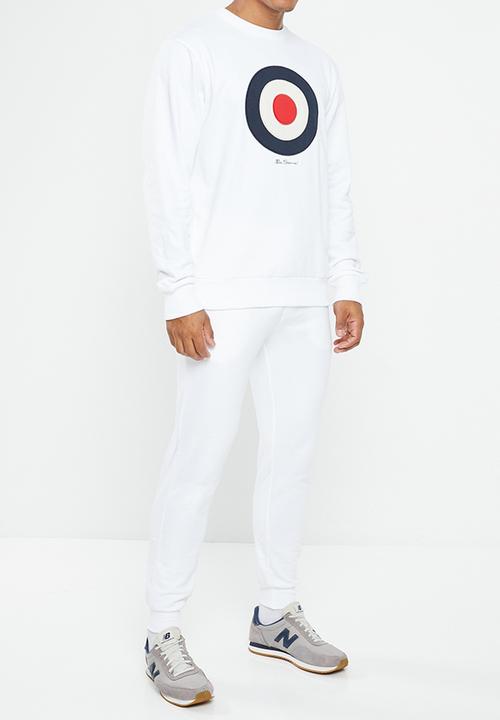 Ben Sherman - TARGET CREW SWEATER L/S - WHITE