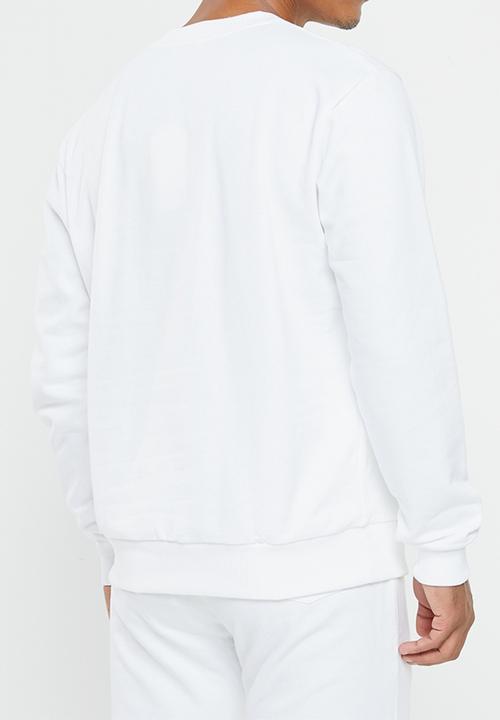 Ben Sherman - TARGET CREW SWEATER L/S - WHITE