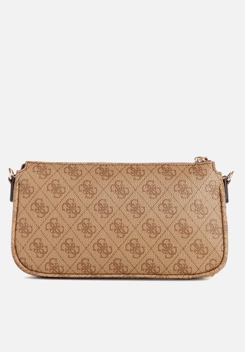 GUESS - Noelle Tri Comp Crossbody Bag-Brown