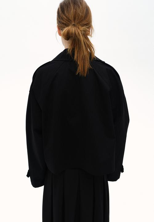 H&M - Short trench coat - black