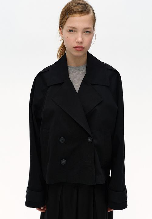 H&M - Short trench coat - black