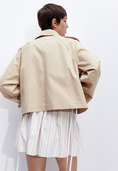H&M - Short trench coat - light beige 
