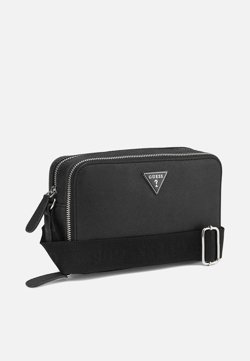 GUESS - Viviette mini dbl zip crossbody - black