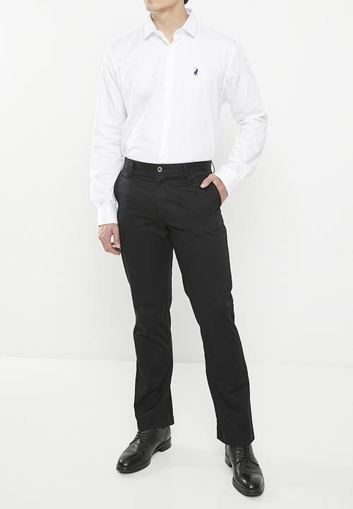 POLO - Mens custom fit greig shirt - white 