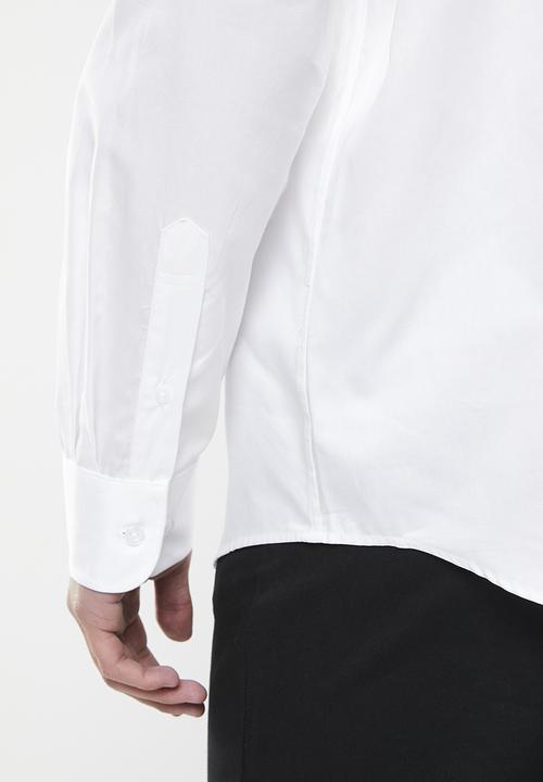 POLO - Mens custom fit greig shirt - white 