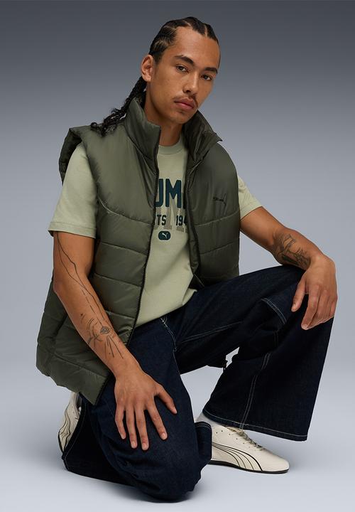 PUMA - Graphic varsity tee - lux army