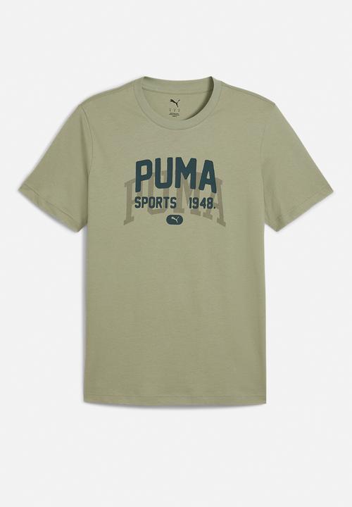 PUMA - Graphic varsity tee - lux army